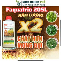 Chế phẩm cỏ Faquatrio 20SL Multiagro chai 900ml, Thuốc trừ cỏ hoang, lưu dẫn cực mạnh diệt tận gốc rễ cỏ kháng 739239