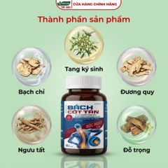 (MUA 3 TẶNG 1) Viên Uống BÁCH CỐT TÁN -  Hỗ Trợ Giảm Đau Khớp, Viêm Khớp, Phục Hồi Khớp Thoái Hóa ( Chính hãng hộp 40V)