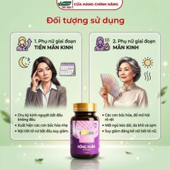 Viên uống nội tiết tố HỒNG XUÂN NYOKO - Hỗ Trợ Nội Tiết Tố Nữ, Giảm Bốc Hỏa, Mất Ngủ (Hộp 30 Viên)