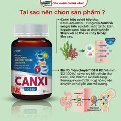 Viên uống CANXI TẢO BIỂN HỮU CƠ MÁT (Có chứa D3 K2) cho cả gia đình - Giúp Tăng Chiều Cao, Xương Chắc Khỏe