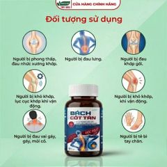 (CHÍNH HÃNG) Viên uống Xương Khớp BÁCH CỐT TÁN Nyoko Pharm - Hỗ Trợ Giảm Đau Khớp, Mạnh Gân Cốt (Hộp 40 Viên)