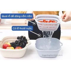 BỘ THAU RỔ VUÔNG 6 MÓN VIỆT NHẬT (Màu ngẫu nhiên) (TH352)