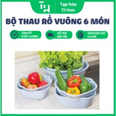 BỘ THAU RỔ VUÔNG 6 MÓN VIỆT NHẬT (Màu ngẫu nhiên) (TH352)