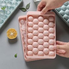 Khay làm đá tròn 33 viên nhựa dày Việt Nhật (TH357)