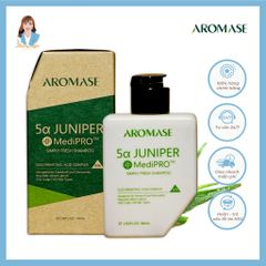 Dầu gội ngăn gàu, giảm sưng da đầu Đài Loan AROMASE 5α Juniper MediPRO Simply Fresh Shampoo 80ml