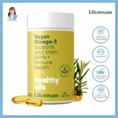 Combo viên uống dầu cá omega3 không chay & thuần chay Vegan Omega-3 New Zealand 45 viên/ 100 viên