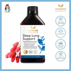 Thực phẩm bảo vệ sức khỏe Deep Lung Support 250ml từ 12 tuổi - Thương hiệu Harker Herbals dạng siro