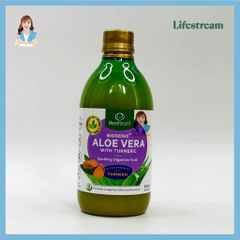 Nước ép nghệ nha đam hỗ trợ tiêu hóa New Zealand Lifestream Biogenic Aloe Vera With Turmeric 500ml