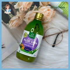 Nước ép nghệ nha đam hỗ trợ tiêu hóa New Zealand Lifestream Biogenic Aloe Vera With Turmeric 500ml
