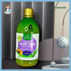 Nước ép nghệ nha đam hỗ trợ tiêu hóa New Zealand Lifestream Biogenic Aloe Vera With Turmeric 500ml