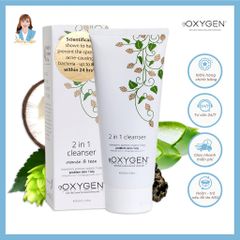 Sữa rửa mặt cho da dầu mụn, da nhạy cảm New Zealand OXYGEN 2 in 1 Cleanser 200ml