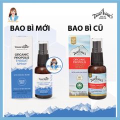 Xịt họng keo ong manuka MGO650+ New Zealand TranzAlpine Organic Propolis Throat Spray 30ml 739550