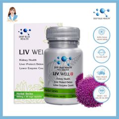 Viên uống bổ gan, giải độc, hạ men gan New Zealand Deep Blue Health Liv Well 30 viên