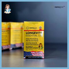 Dầu gió vàng con lăn Mỹ Nanogize Longevity Essential Oil™ 21ml - Dầu cô Phương Hằng chính hãng