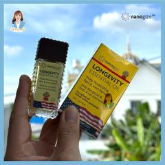Dầu gió vàng con lăn Mỹ Nanogize Longevity Essential Oil™ 21ml - Dầu cô Phương Hằng chính hãng