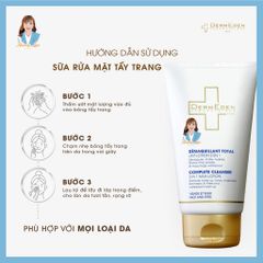 Lotion tẩy trang và rửa mặt 2 in 1 Pháp DermEden Complete Cleanser 2in1 Milk Lotion 150ml