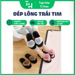 Dép lông trái tim (Màu ngẫu nhiên) (TH371)