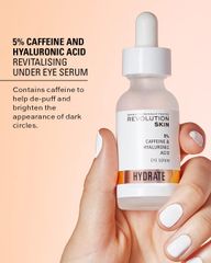 Tinh Chất Dưỡng Mắt Mờ Thâm Revolution Skin Eye Serum Hydrate 5% Caffeine & Hyaluronic Acid 30ml