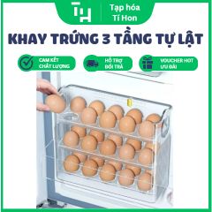 Khay trứng 3 tầng tự lật để cánh tủ lạnh gọn gàng ngăn nắp (Màu ngẫu nhiên) (TH378)