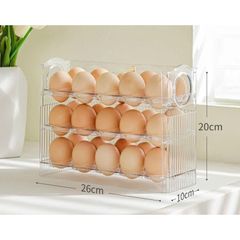 Khay trứng 3 tầng tự lật để cánh tủ lạnh gọn gàng ngăn nắp (Màu ngẫu nhiên) (TH378)
