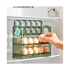 Khay trứng 3 tầng tự lật để cánh tủ lạnh gọn gàng ngăn nắp (Màu ngẫu nhiên) (TH378)
