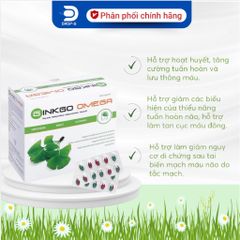 (Chính hãng) Viên uống hỗ trợ hoạt huyết, tuần hoàn máu não [TPBVSK GINKGO OMEGA]-H/100viên 739708