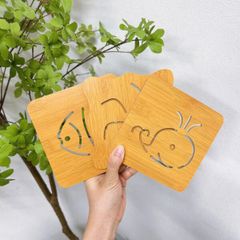 Miếng gỗ lót nồi size lớn (Hình ngẫu nhiên) (TH391)