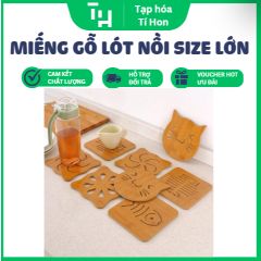 Miếng gỗ lót nồi size lớn (Hình ngẫu nhiên) (TH391)