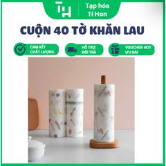 Cuộn 40 tờ khăn lau họa tiết (TH394)