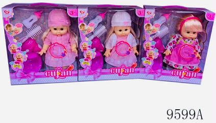 Búp Bê Kèm Phụ Kiện Máy Sấy Và Lược Đồ Chơi Búp Bê Dễ Thương Cho Bé 9599 Chọn Mẫu Ngẫu Nhiên