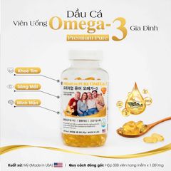 Viên Uống Dầu Cá Omega-3 Gia Đình Premium Pure 300 viên