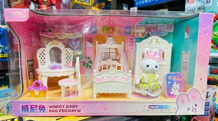 Đồ chơi nhà búp bê chủ đề căn phòng của thỏ trắng gồm 2 phân loại 731 733