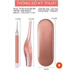 Dụng lấy ráy tai kèm kẹp có đèn cao cấp 3 in 1 (TH417)