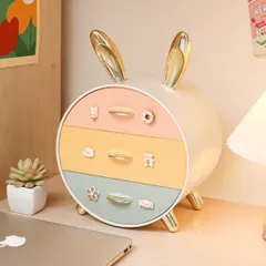 Kệ Tai Thỏ Siêu Cute 3 Tầng Đựng Mỹ Phẩm (Màu ngẫu nhiên) (TH419)