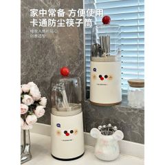 Ống Đựng Đũa Muỗng Có Núm Cầm Tay Đỏ (TH426)