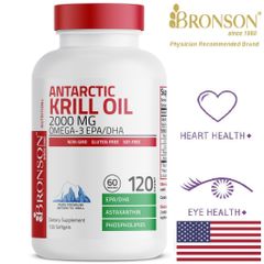 Krill Oil Omega 3 - 2000mg - Chai 120 viên/ 250 viên - Bổ mắt, tim mạch