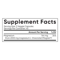 Viên uống bổ sung Magie Sports Research Magtein Magnesium L-Threonate 2000mg 135 viên chính hãng Mỹ 744473