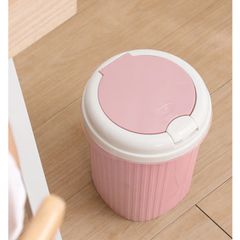 Thùng rác lật đầu tròn lúa mạch (Màu ngẫu nhiên) (TH437)