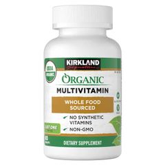 Viên uống vitamin tổng hợp hữu cơ Kirkland Organic Multivitamin 80 viên chính hãng Mỹ