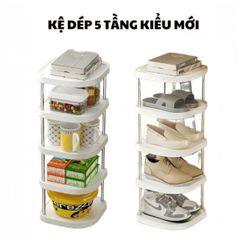 Kệ giày 5 tầng khung inox (Màu ngẫu nhiên) (TH443)