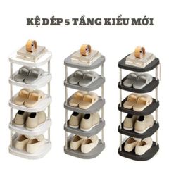 Kệ giày 5 tầng khung inox (Màu ngẫu nhiên) (TH443)