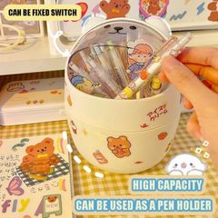 Thùng Rác Mini, Giỏ Đựng Rác Để Bàn Có Nắp Mini Tặng Kèm Sticker (Màu ngẫu nhiên) (TH445)