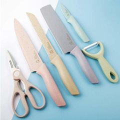 Bộ dao Everich kháng khuẩn 6 món – chất liệu lúa mạch (TH464)