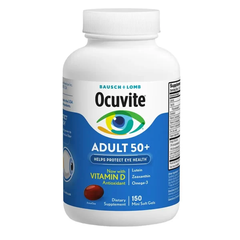 Bausch + Lomb Ocuvite Adult 50+ bảo vệ sức khỏe mắt với Vitamin D, Lutein, Zeaxanthin và Omega-3, viên nang mềm, 90 viên.