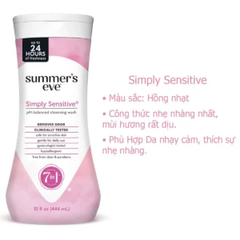 Nước rửa vệ sinh phụ nữ Summer’s Eve 7 trong 1 với 4 màu sắc khác nhau