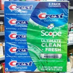 Kem đánh răng Crest Complete Plus Scope Pro Advanced Freshness 232g x5