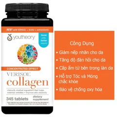 Viên uống collagen youtheory Verisol Concentrated Effect Mỹ 746822