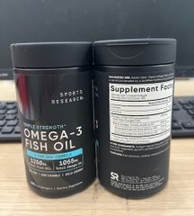 Dầu cá Sports Research Omega-3 Fish Oil Triple Strength 150 viên - Bổ sung Omega-3 cho sức khỏe tim mạch và não bộ