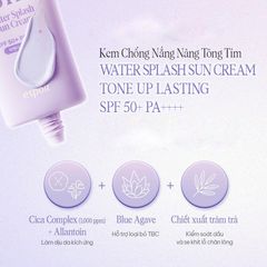 Kem Chống Nắng Espoir Water Splash Sun Cream Tone Up Lasting SPF50+ PA++++ Nâng Tone, Hiệu Chỉnh Sắc Da 50ml