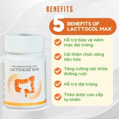 [Organic] Lacttocol Max – Viên uống hỗ trợ tiêu hóa, bảo vệ đại tràng, cân bằng đường ruột 30 viên